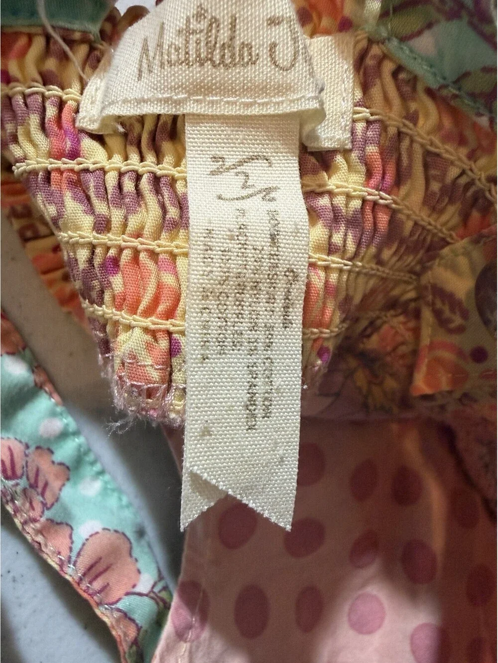 Matilda Jane Step Right Up Ellie Dress 3 Tiered Floral Button Front Size 2